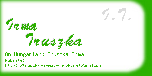 irma truszka business card